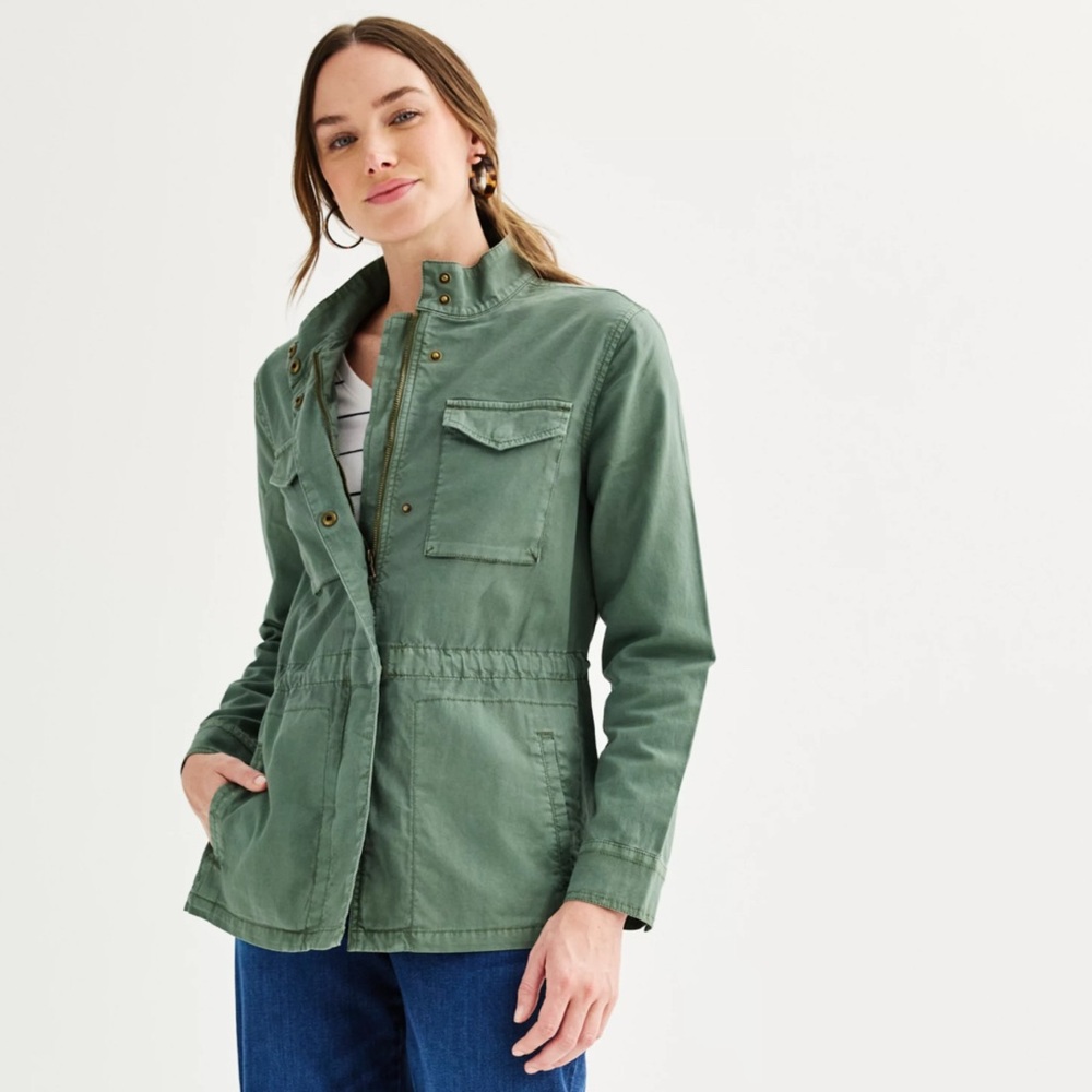 NWT Sonoma Women’s Olive Utility Cargo Jacket
